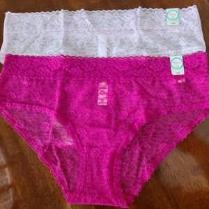 2 Pair JC Penney Lace Cheeky XXL